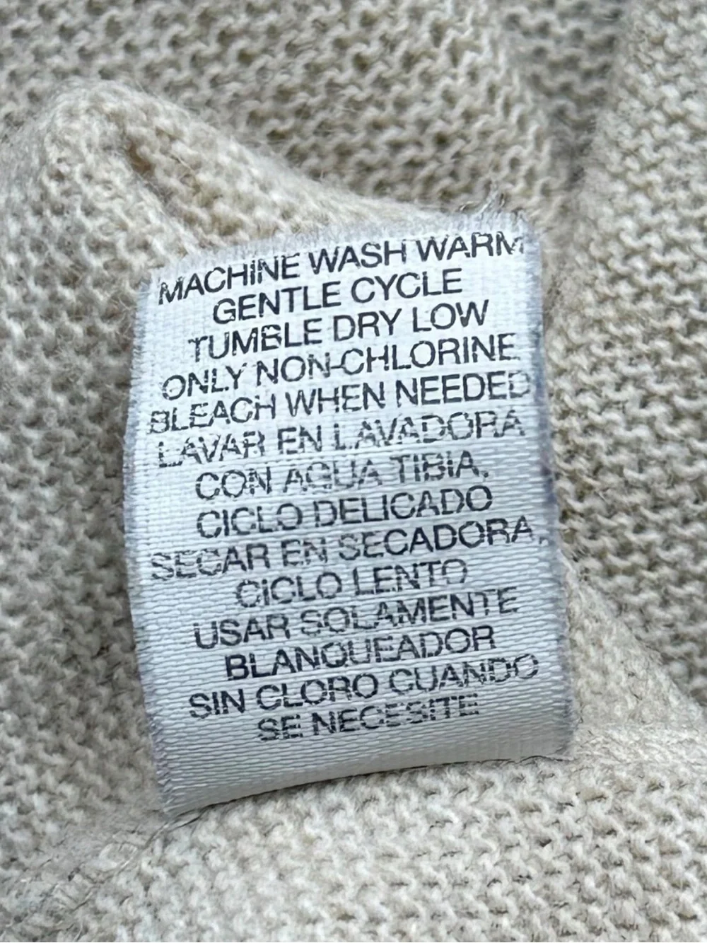 Vintage IZOD Cardigan Sweater Mens XL Beige Made in USA Acrylic Knit Preppy Logo